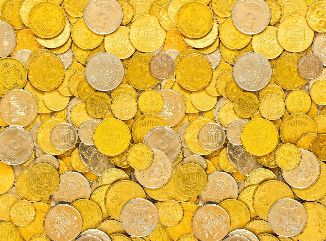 Coins of Ukraine, background photo
