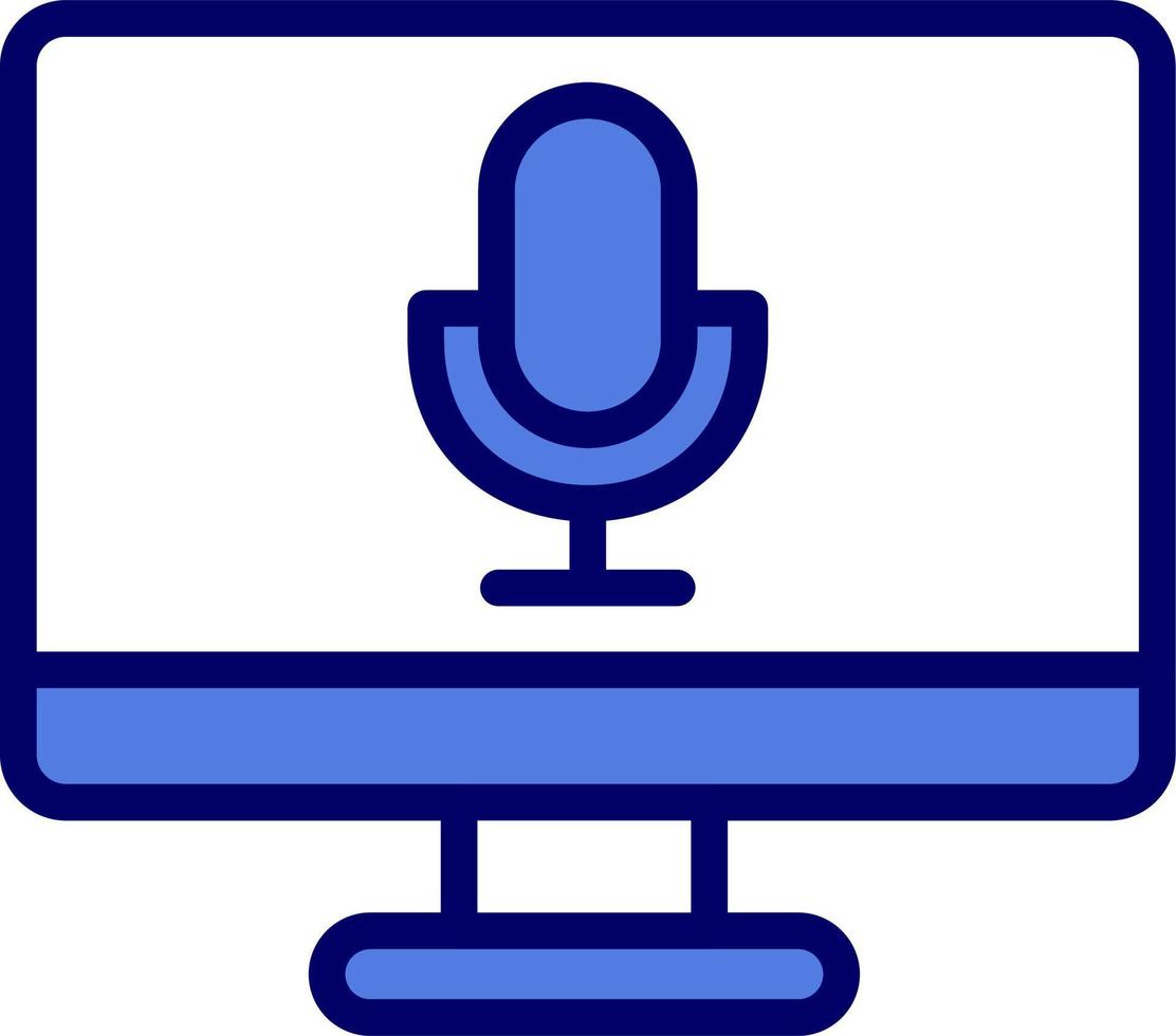 icono de vector de grabadora de voz