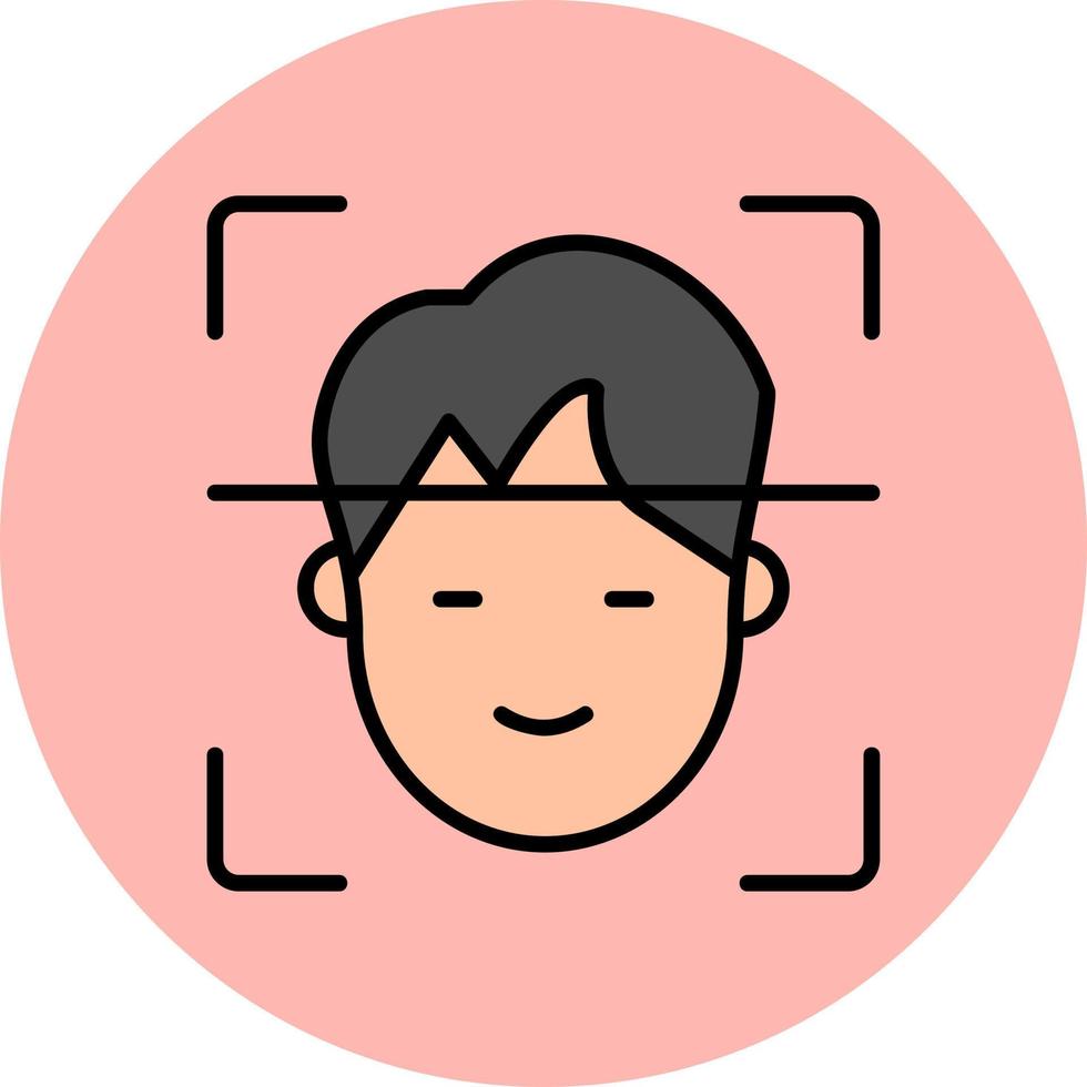 Face Recognition Vector Icon