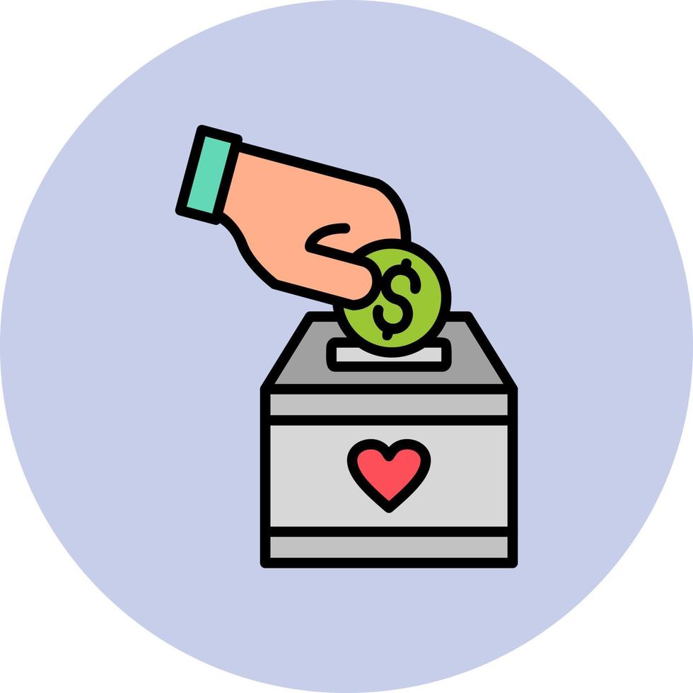 icono de vector de donación