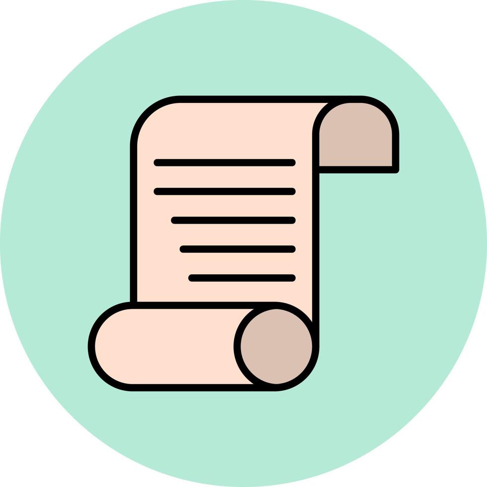 Paper Scroll Vector Icon