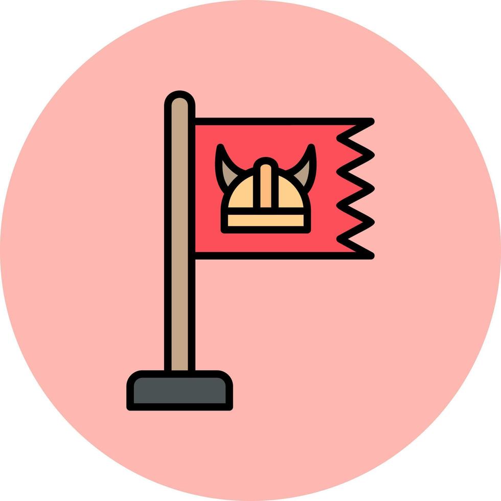 Viking Flag Vector Icon