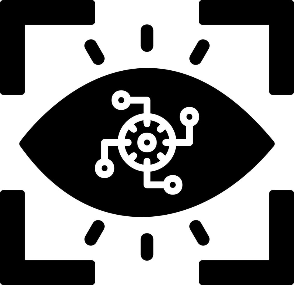icono de vector de ojo cibernético