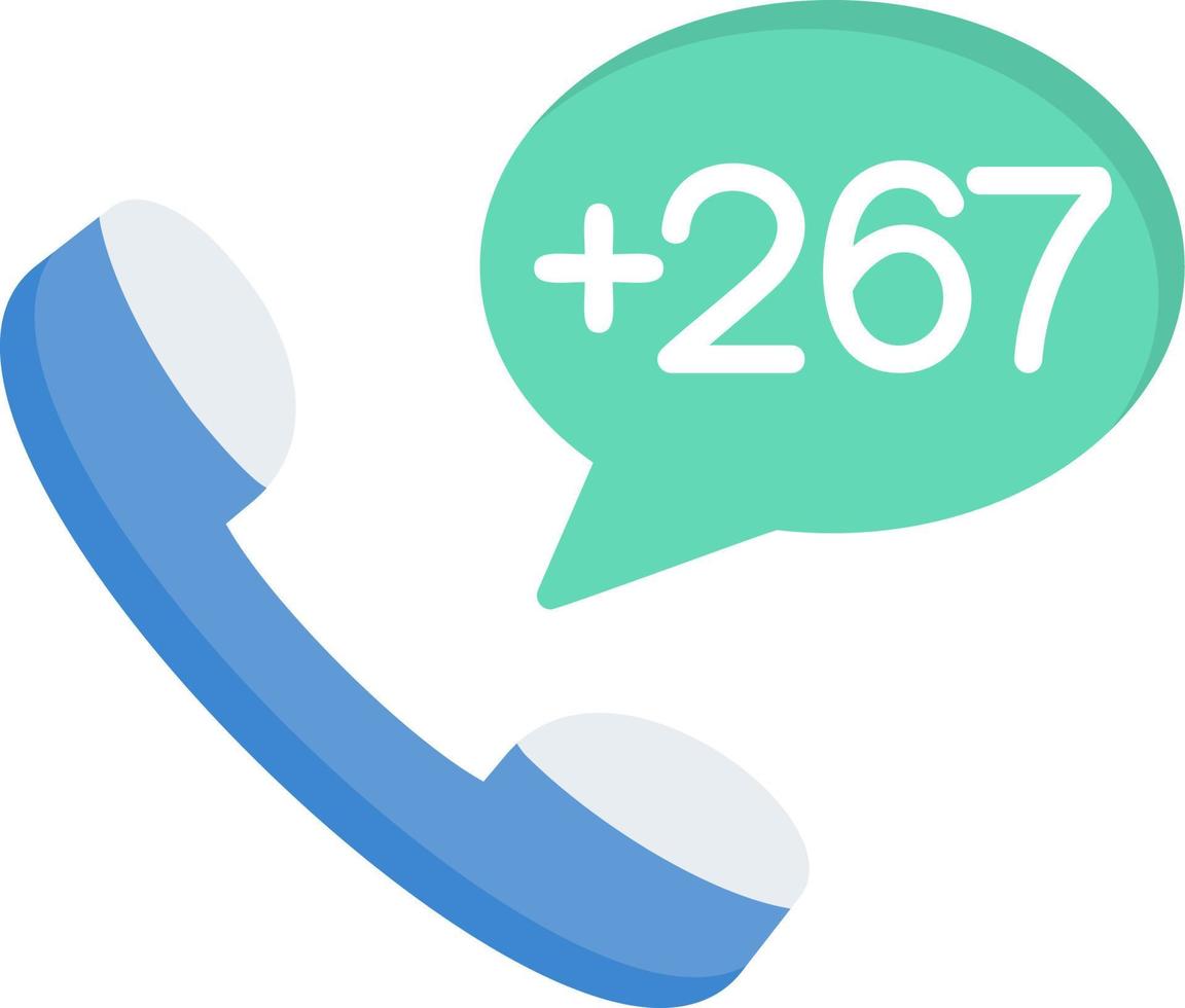 Botswana Dial code Vector Icon
