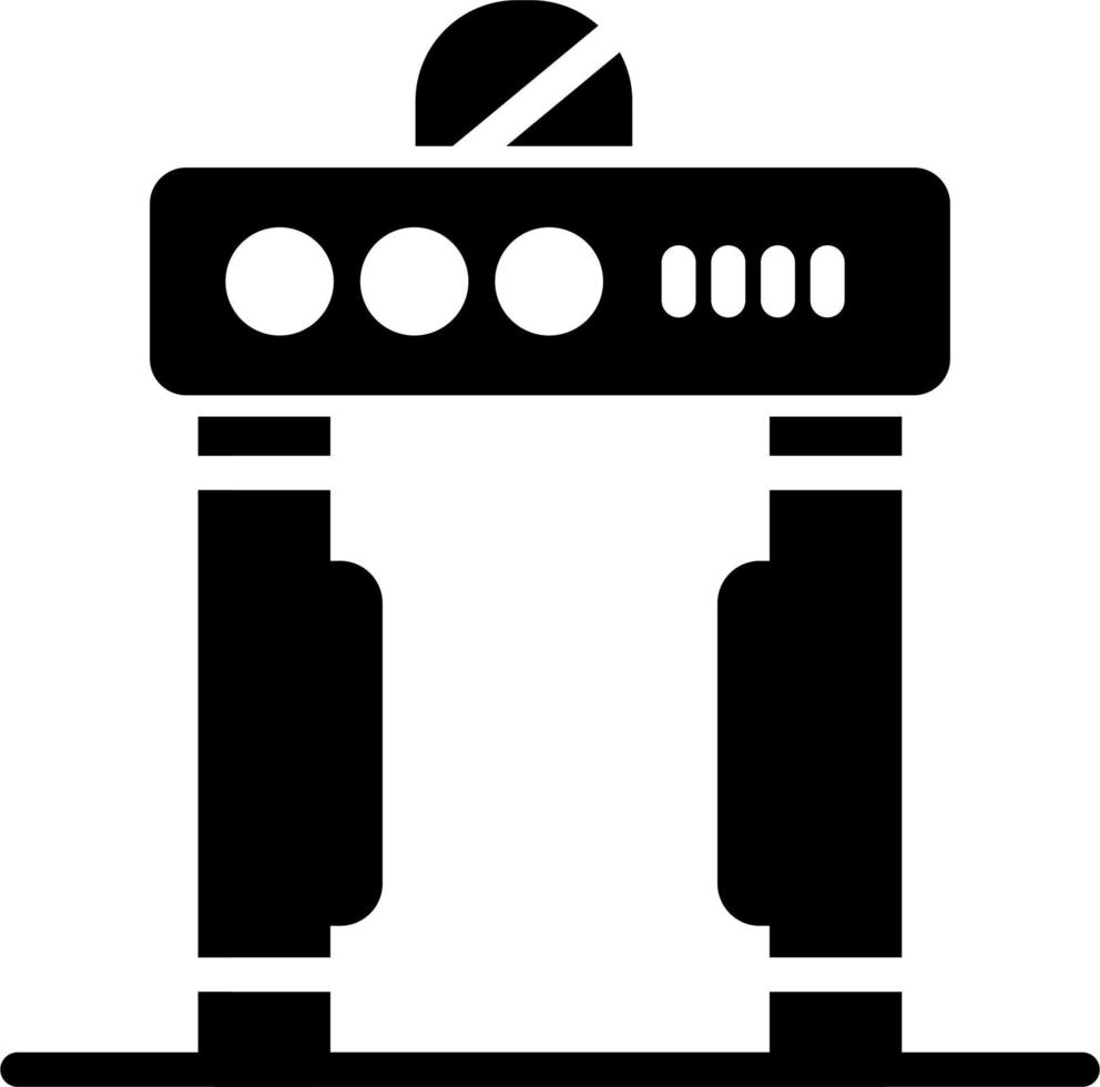 portón metal detector vector icono