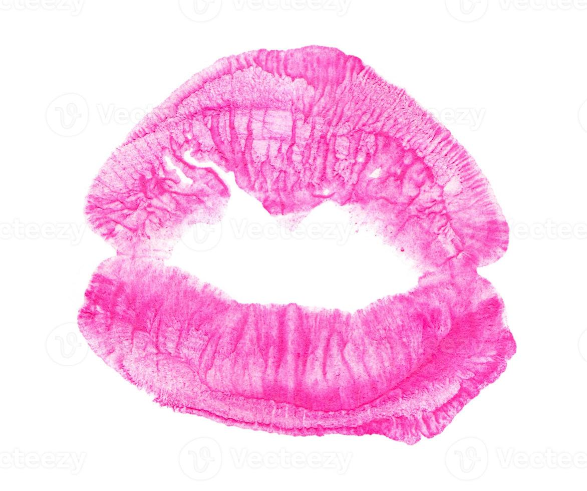 Woman's kiss stamp photo