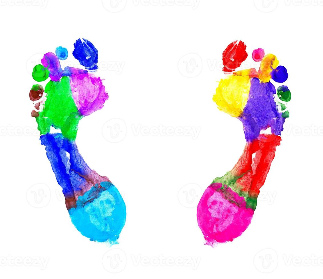 Multi Colored footprints photo