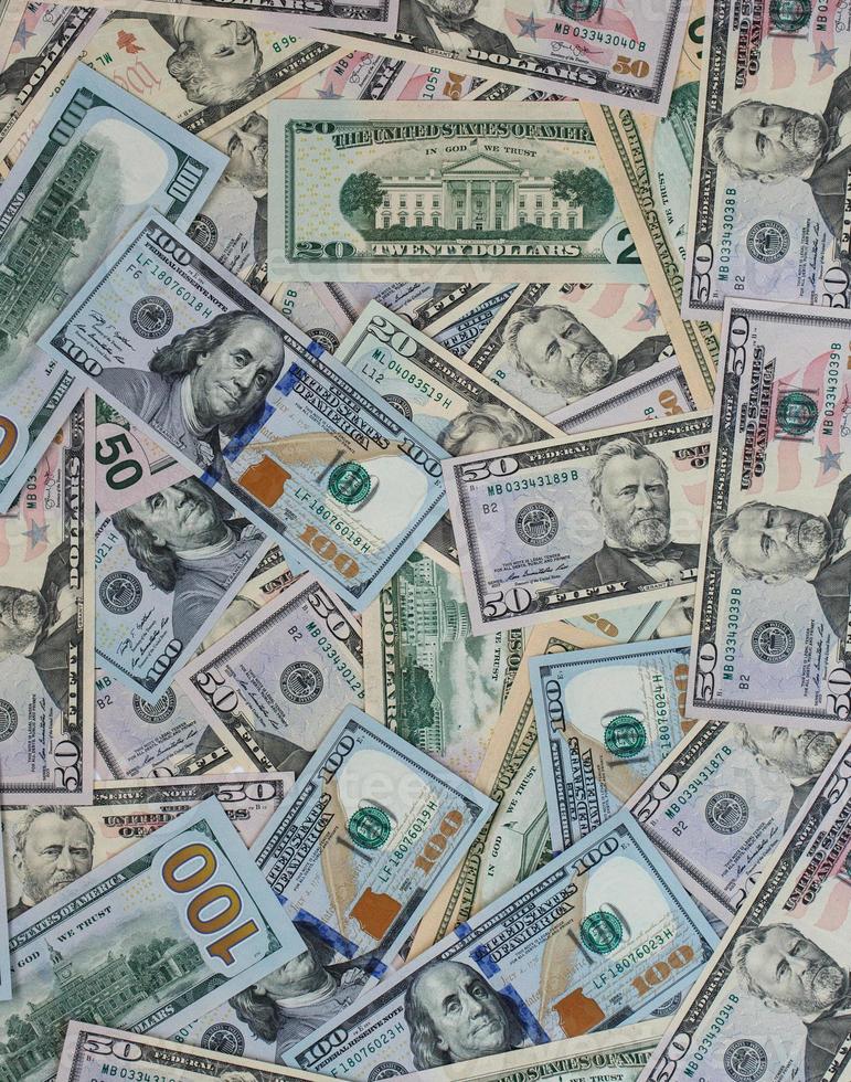 Dollar money banknotes texture background photo
