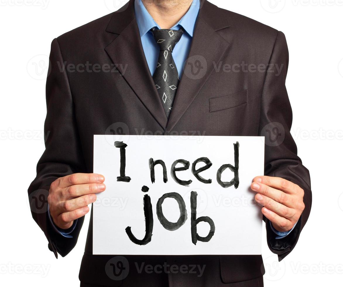 Businessman a need job photo