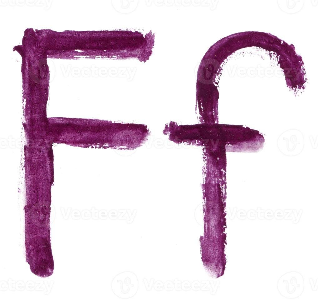Alphabet letters F photo