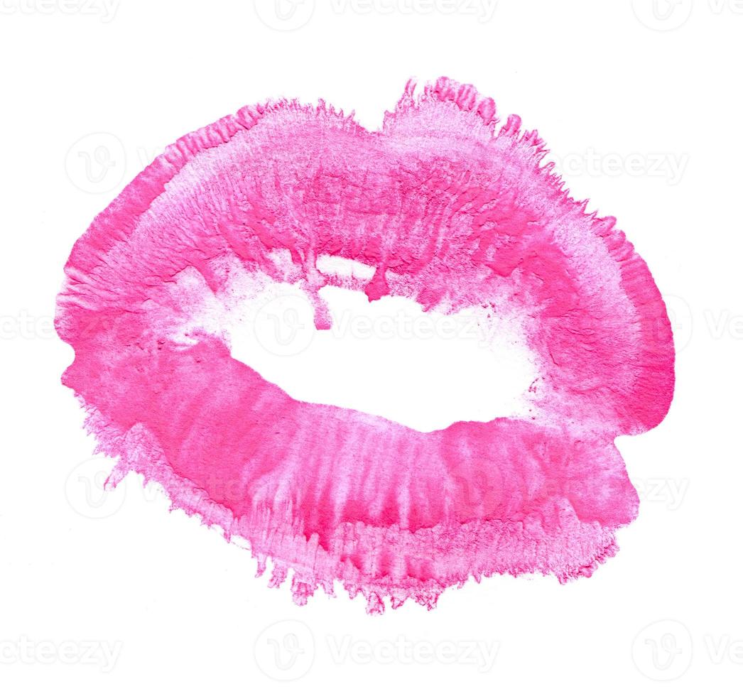 Woman's kiss stamp photo