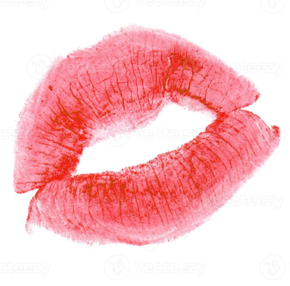 Woman's kiss stamp photo
