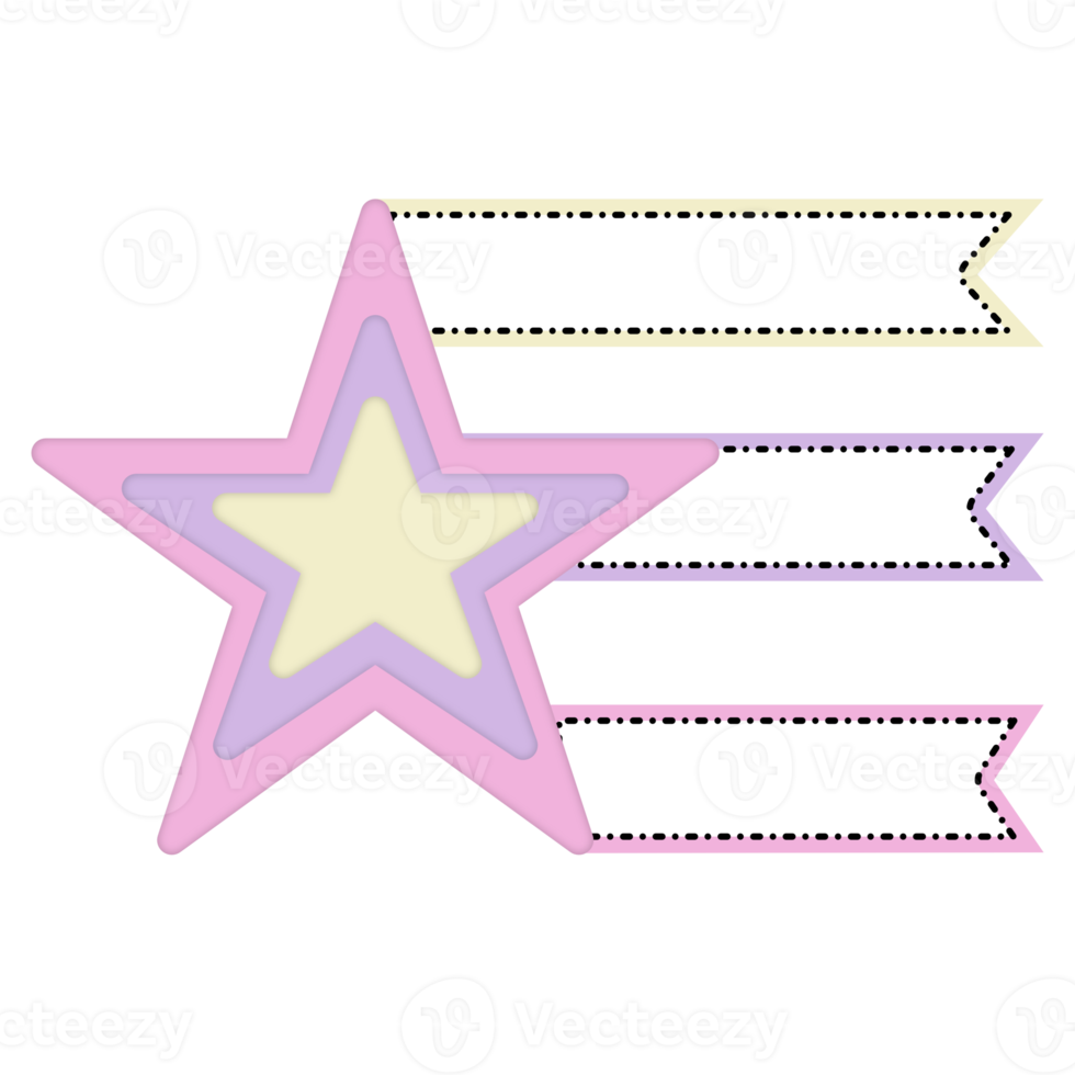 Pastel Star Banner png