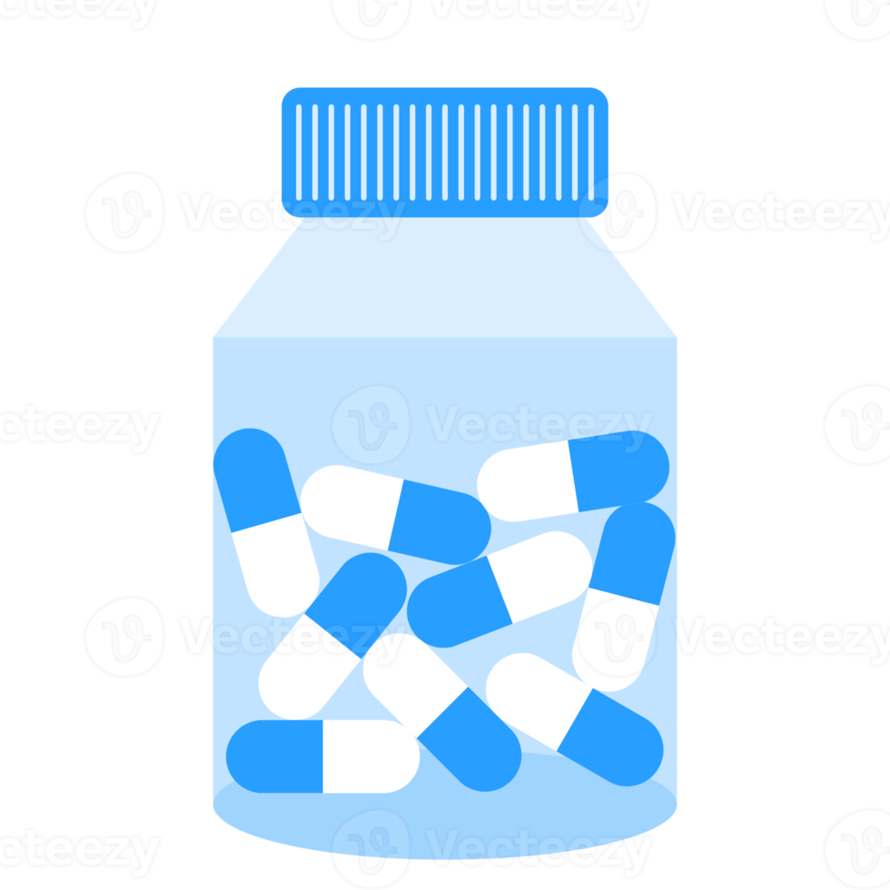 The Blue Medicine Bottle png