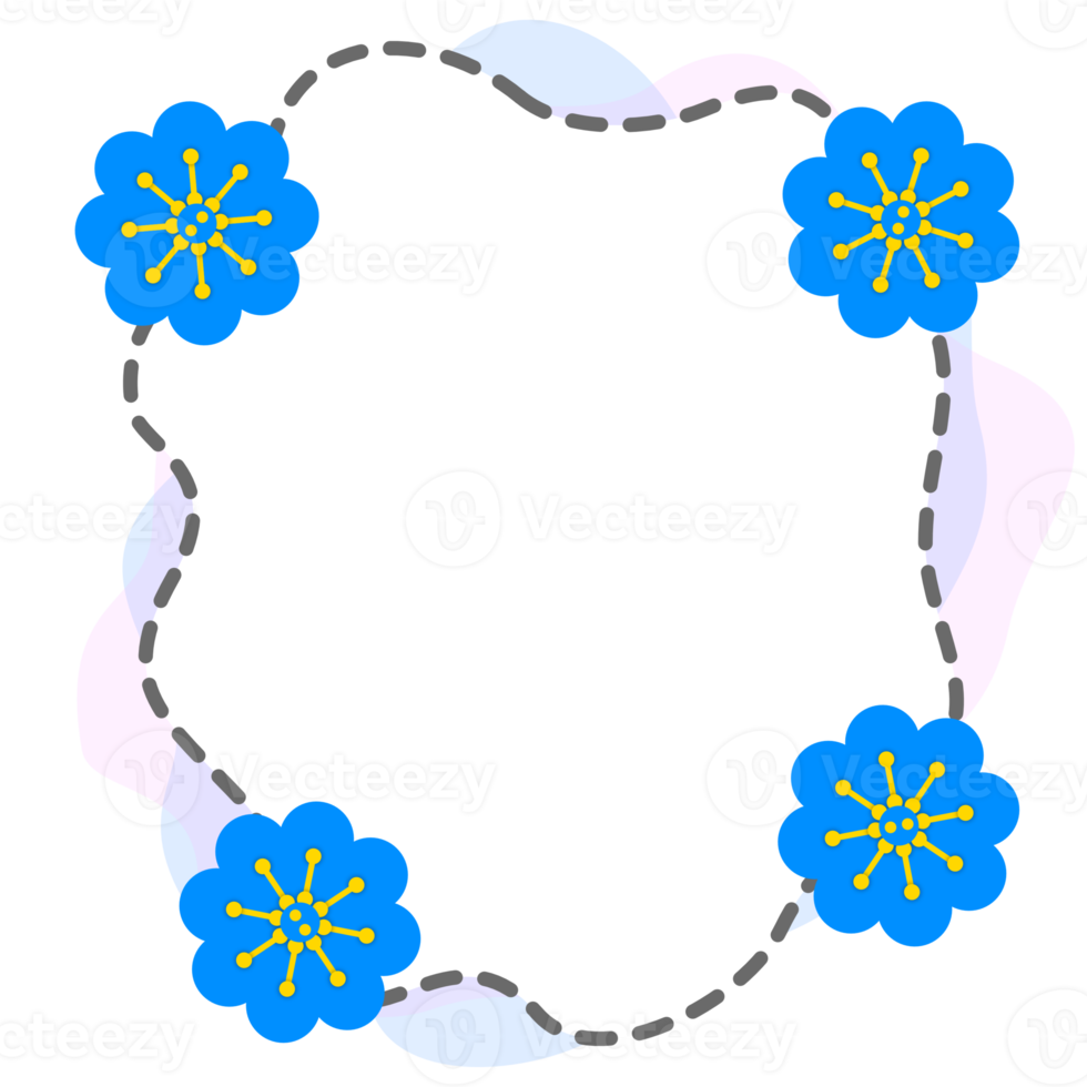 de blå blomma och söt baner png