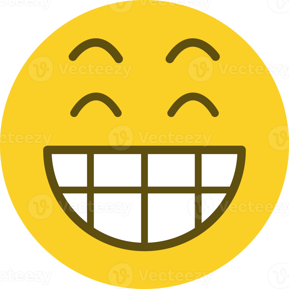 Good mood face emoticon. png