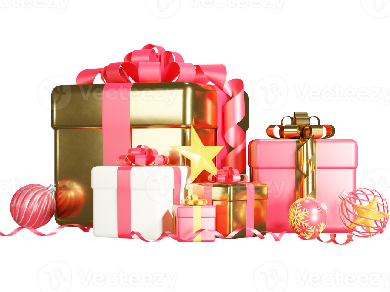 2023 and gift box, christmas ball png