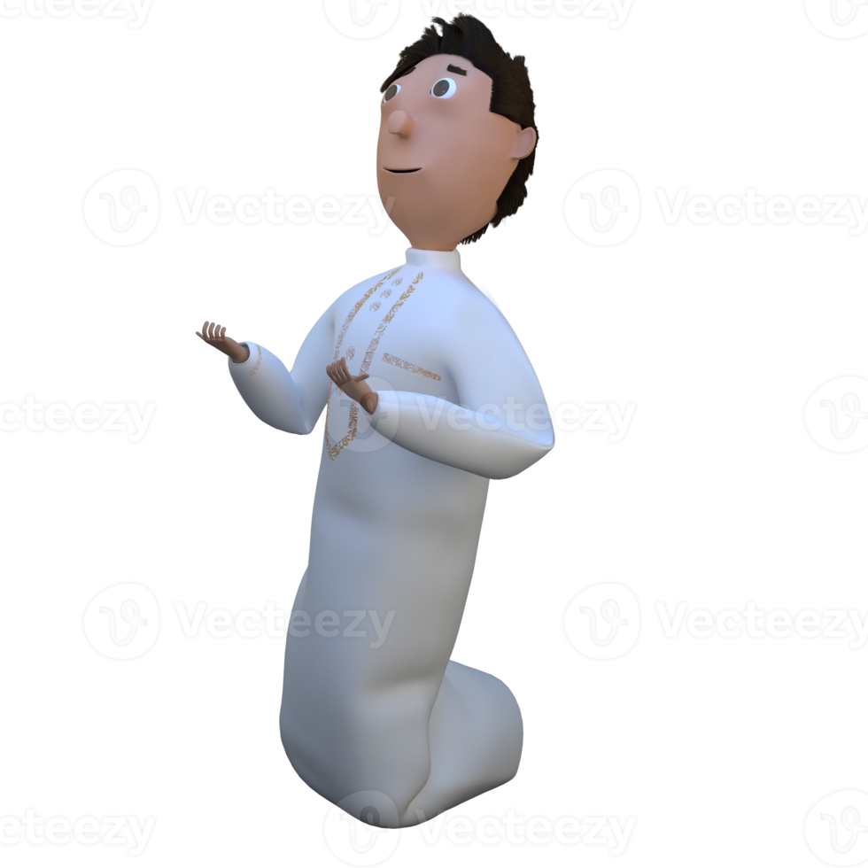 3d personaje islam png