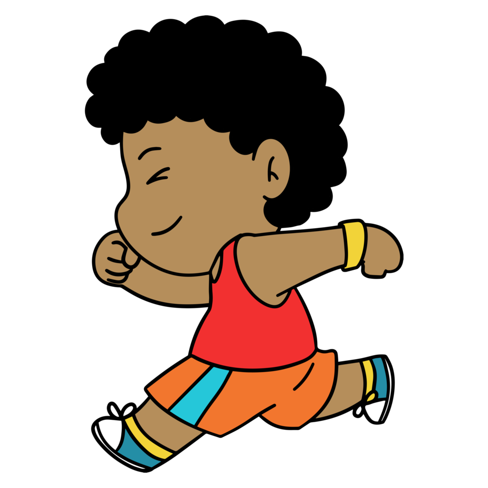 kid running clipart