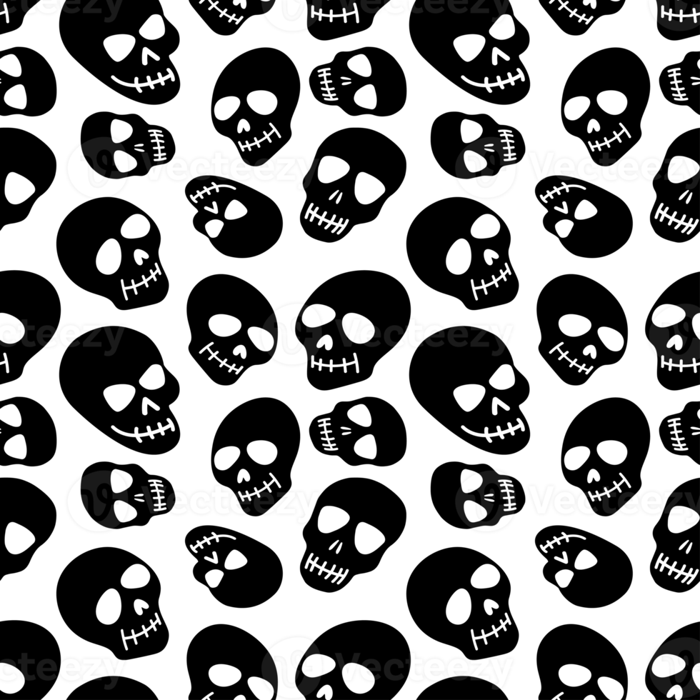 Seamless pattern with skulls png