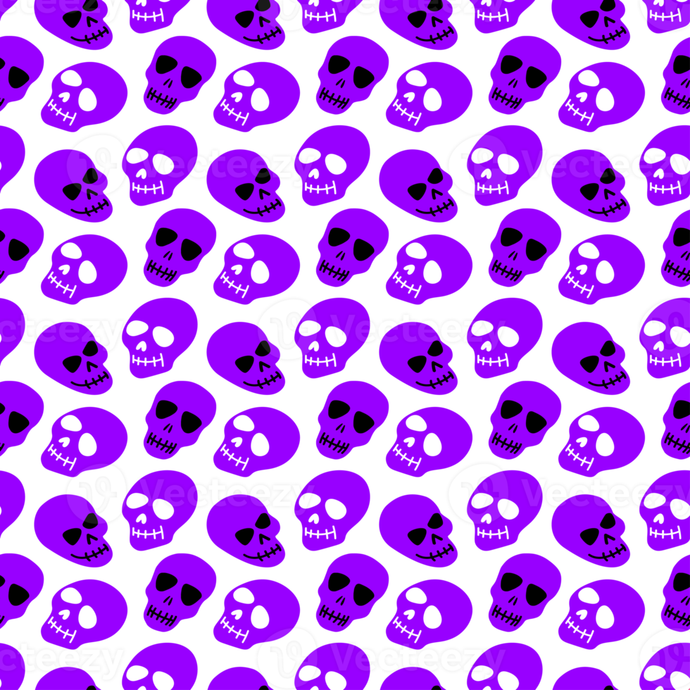 Seamless pattern with skulls png