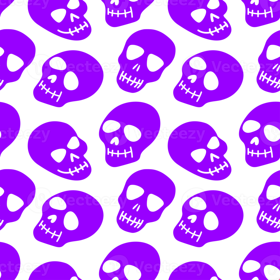 pattern of purple skull png