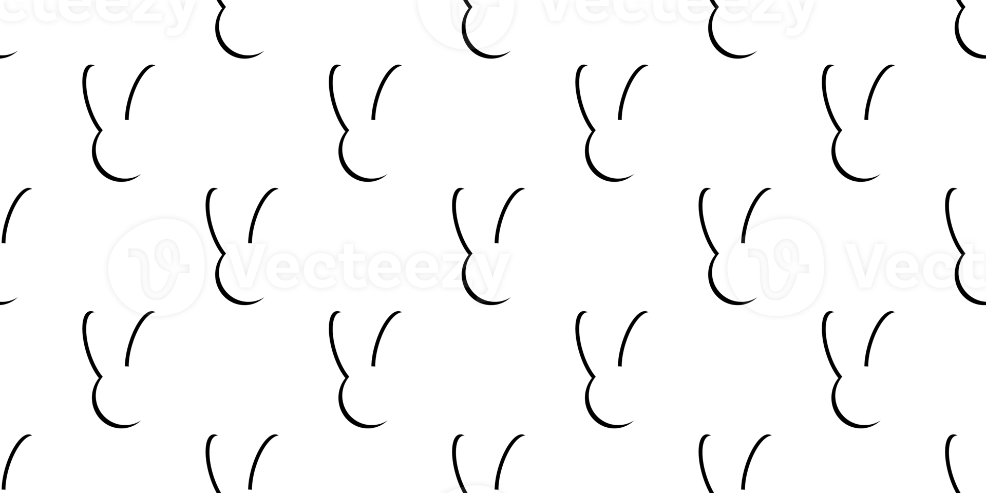 Linear Pattern with bunnies and carrots for Easter png