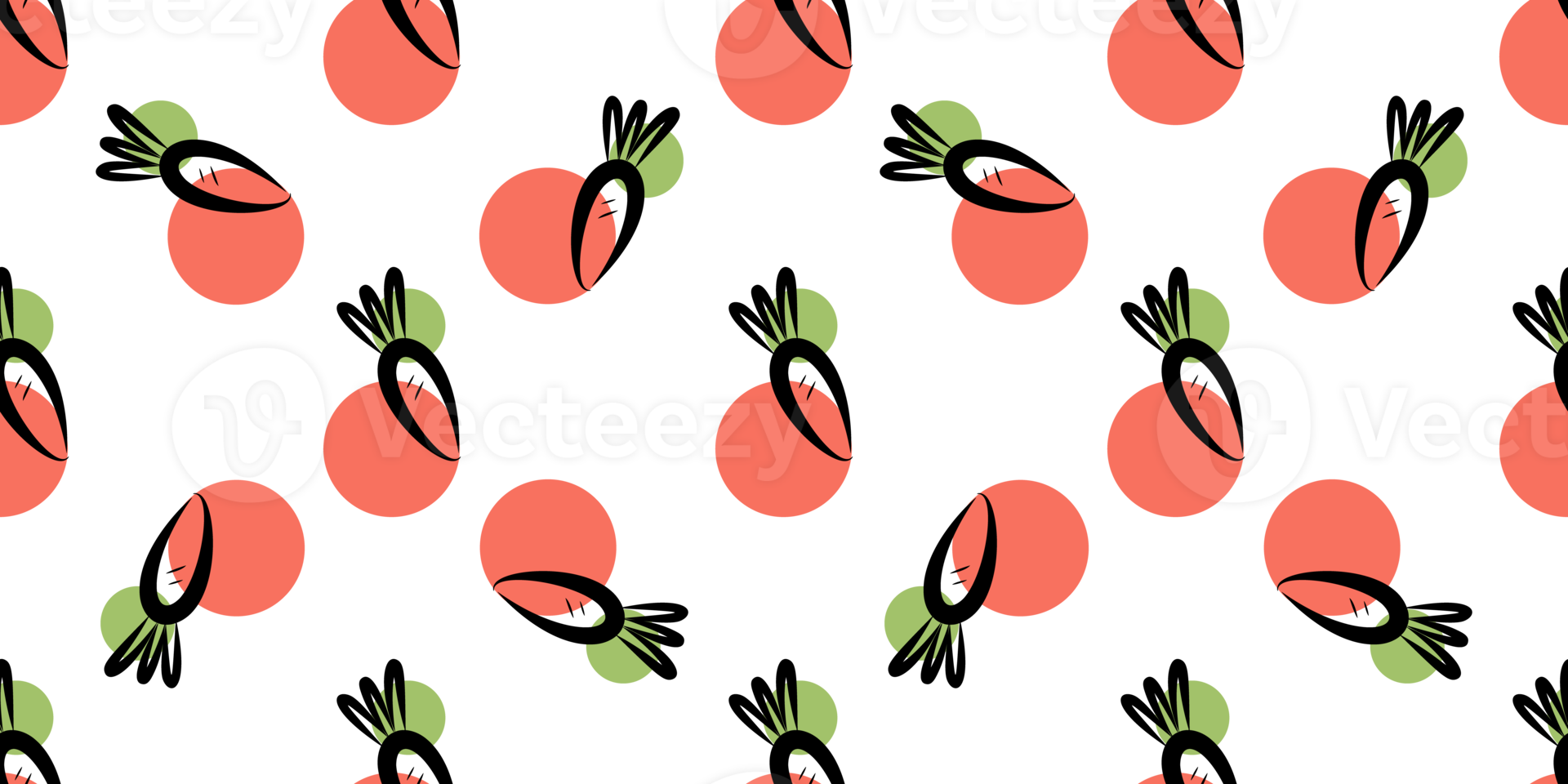 Linear pattern of orange carrots png