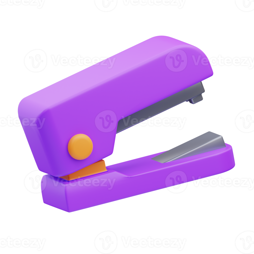 3d render illustration of stapler icon, office material png