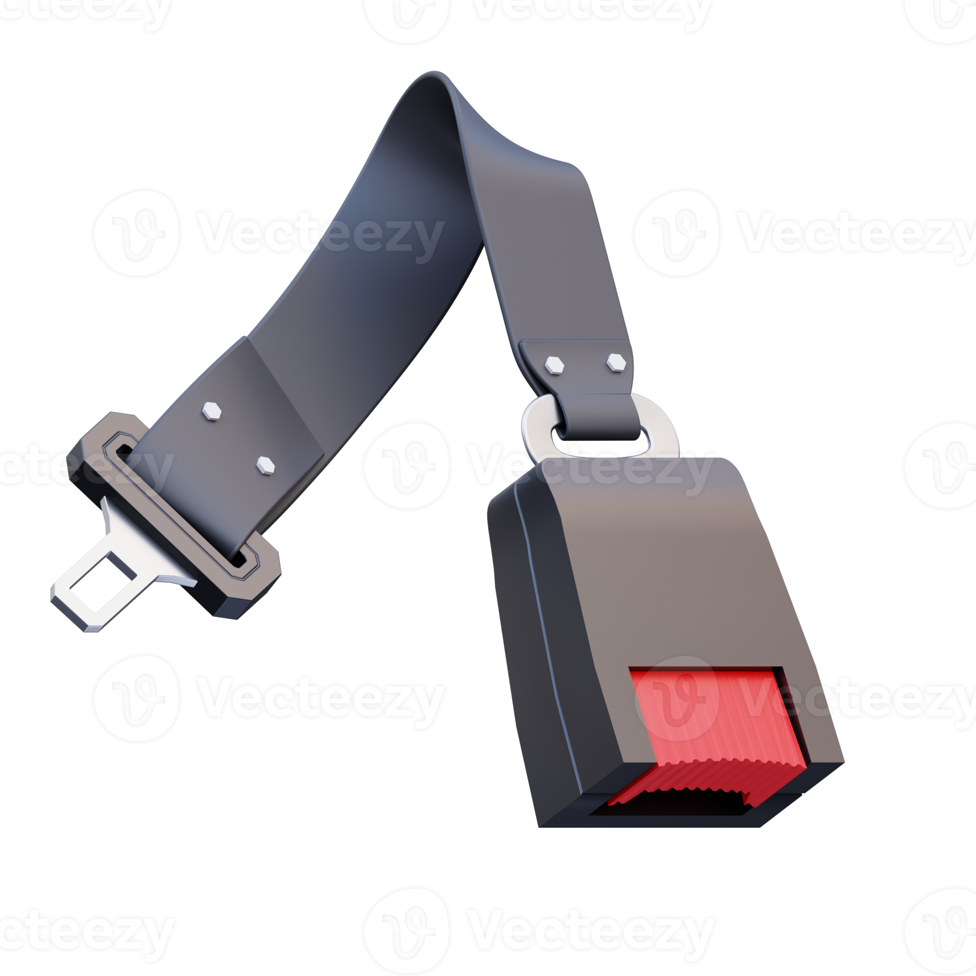 3d render Car safety belt icon illustration, suitable for safety design