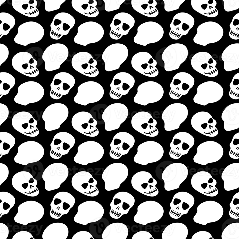 Seamless pattern with skulls png