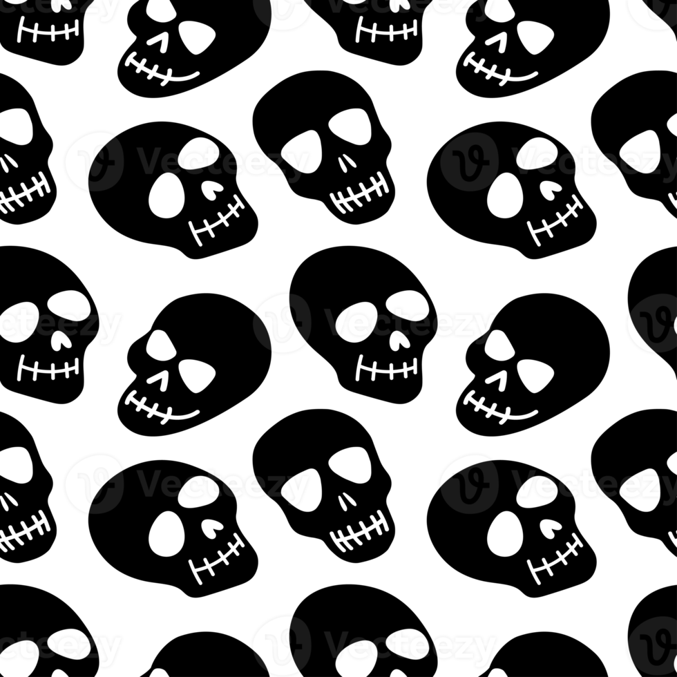 Seamless pattern with skulls png