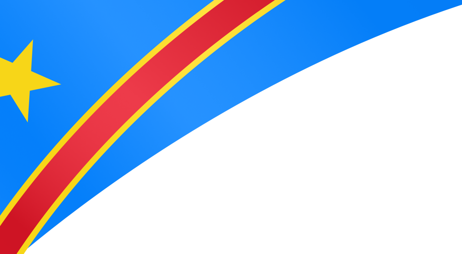 Democratic Republic of the Congo flag wave isolated on png or transparent background