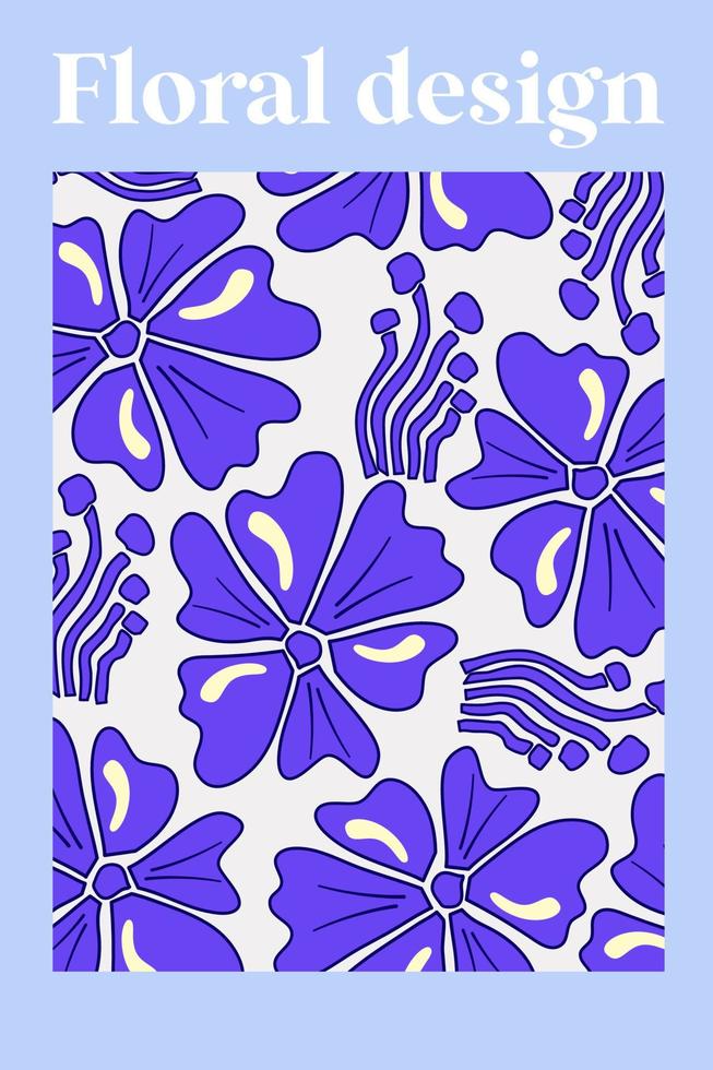 Trippy aesthetic poster with leaf. Aesthetic y2k retro plant poster. Hand drawn vector Illustration. Retro groovy design