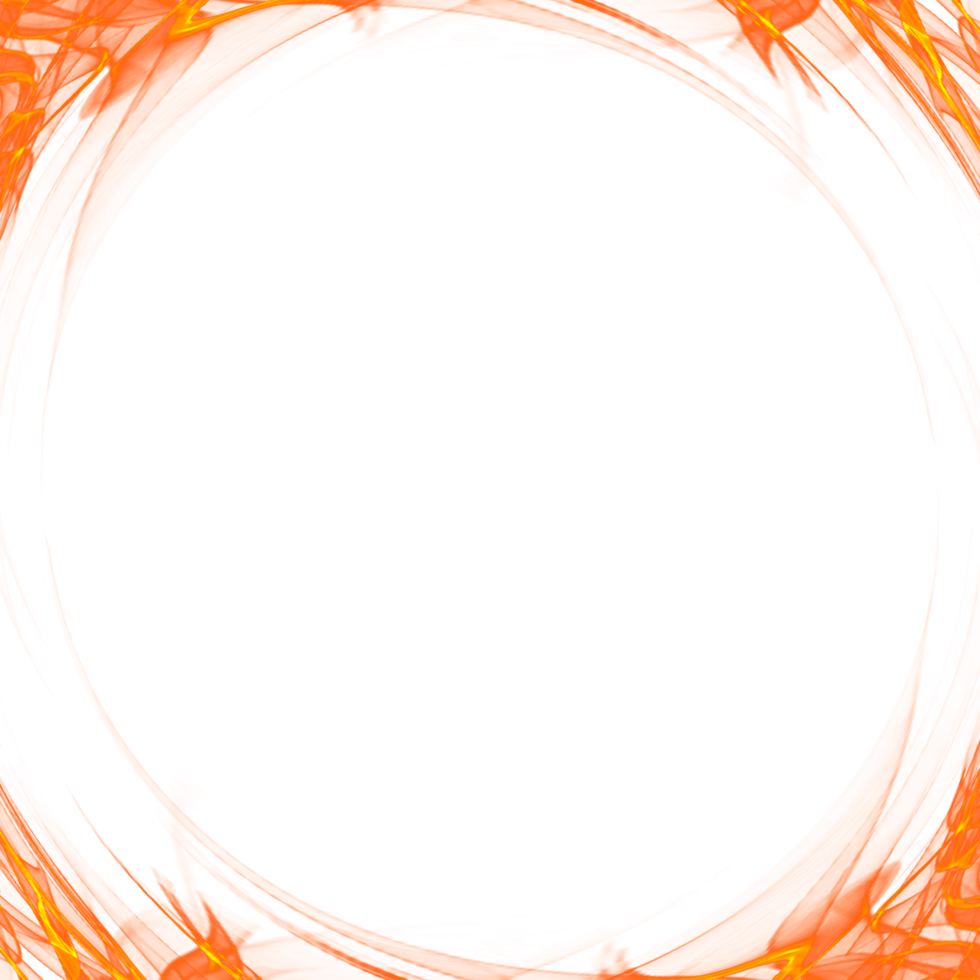 realistic transparent fire frame png