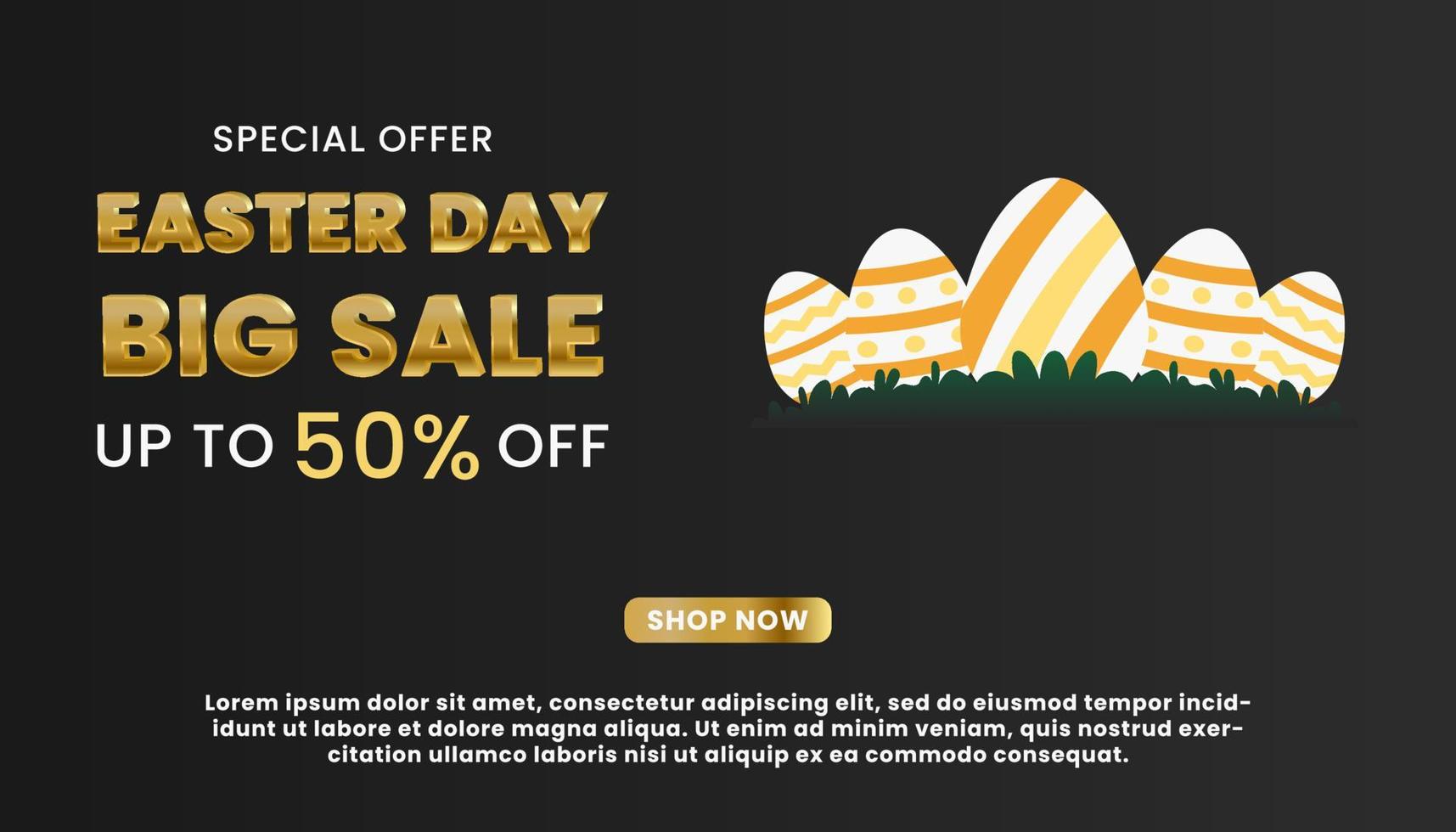 Elegant sale banner promotion for Easter Day vector