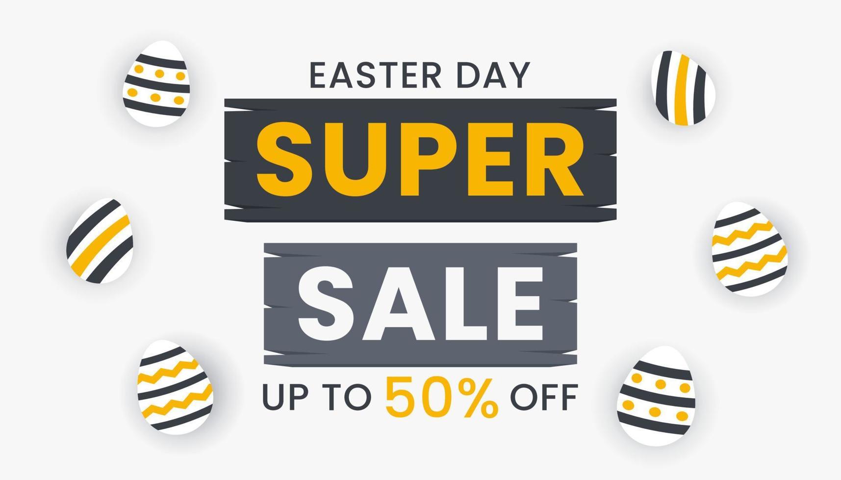 Easter Day Super Sale Banner Promotion Design vector