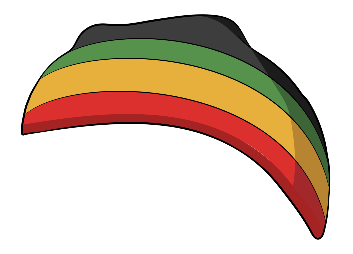 rasta bonnet Jamaïque style reggae chapeau png