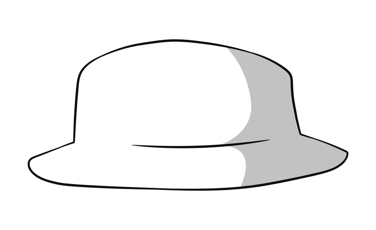 White Bucket Hat Style Headdress Accessory png