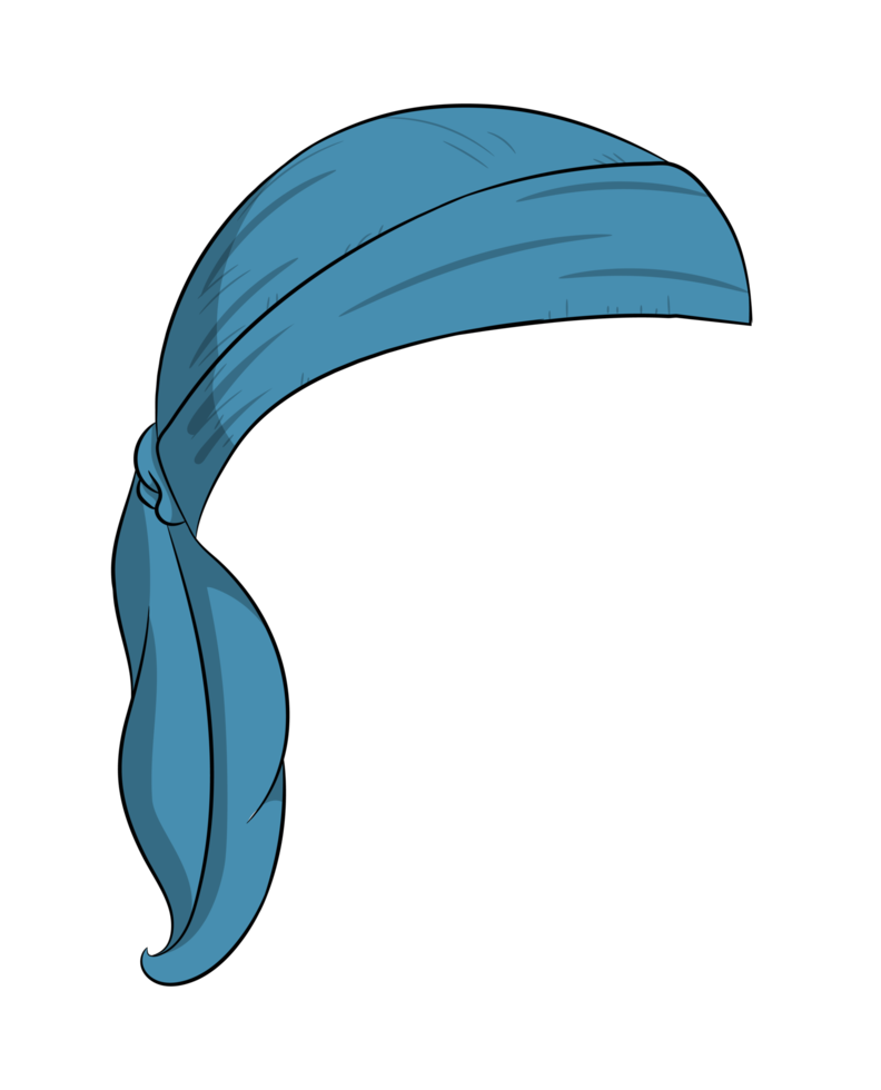 Blue Durag Style Gangster Hip hop Head Wear png