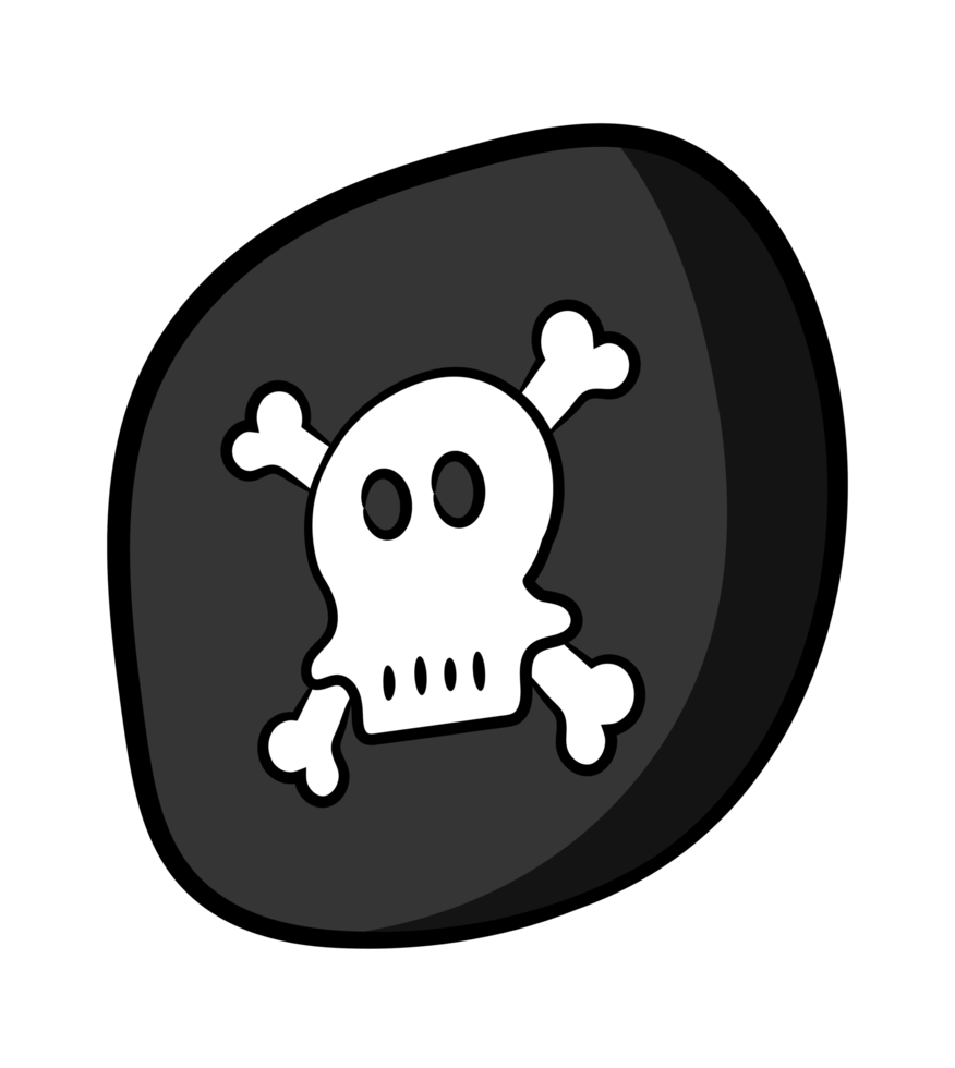 Pirate Captain Crossbones Eye Patch Skull png