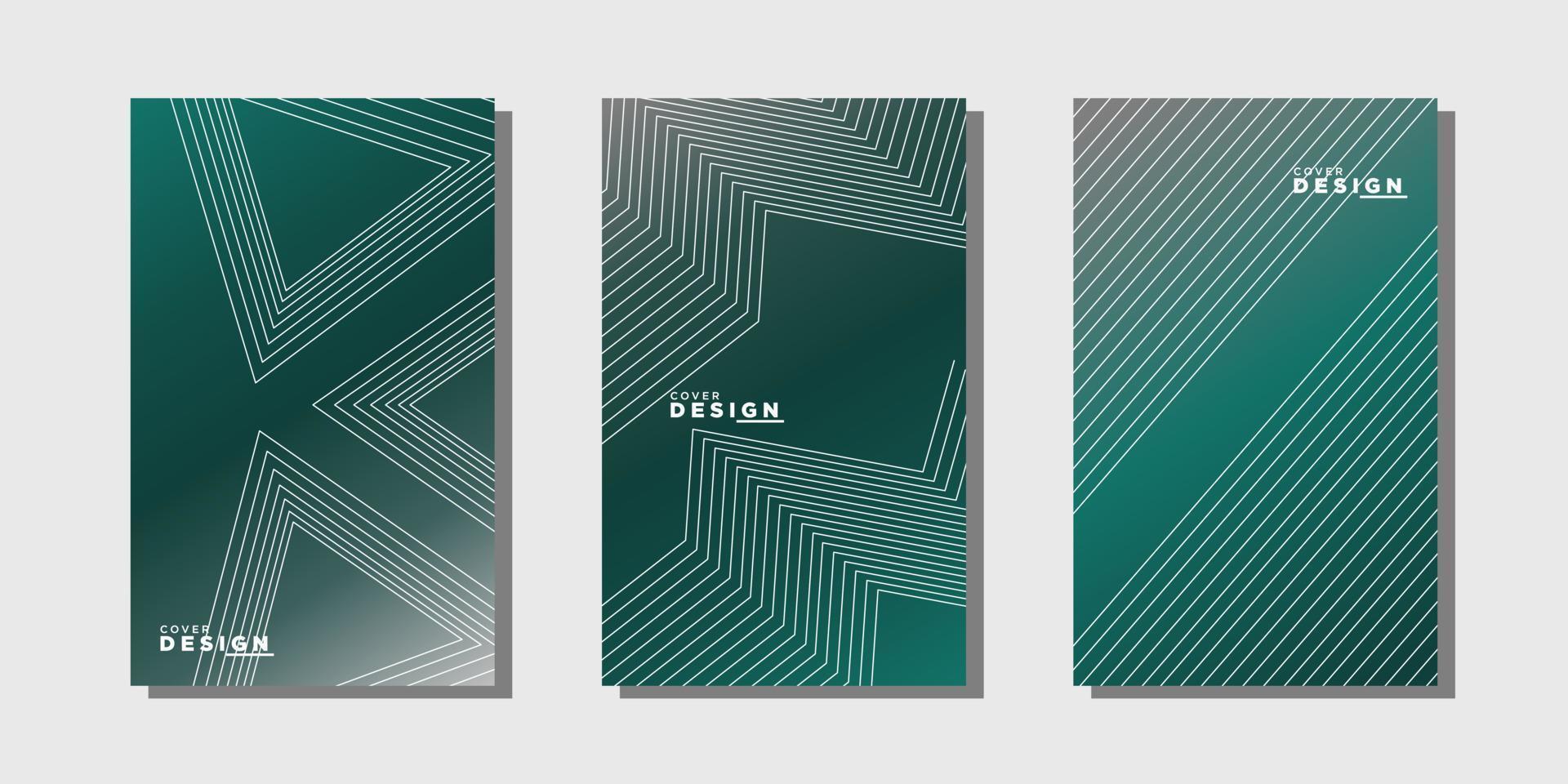 Vector illustration of bright color abstract pattern background with line gradient texture for minimal dynamic cover design. Green poster template