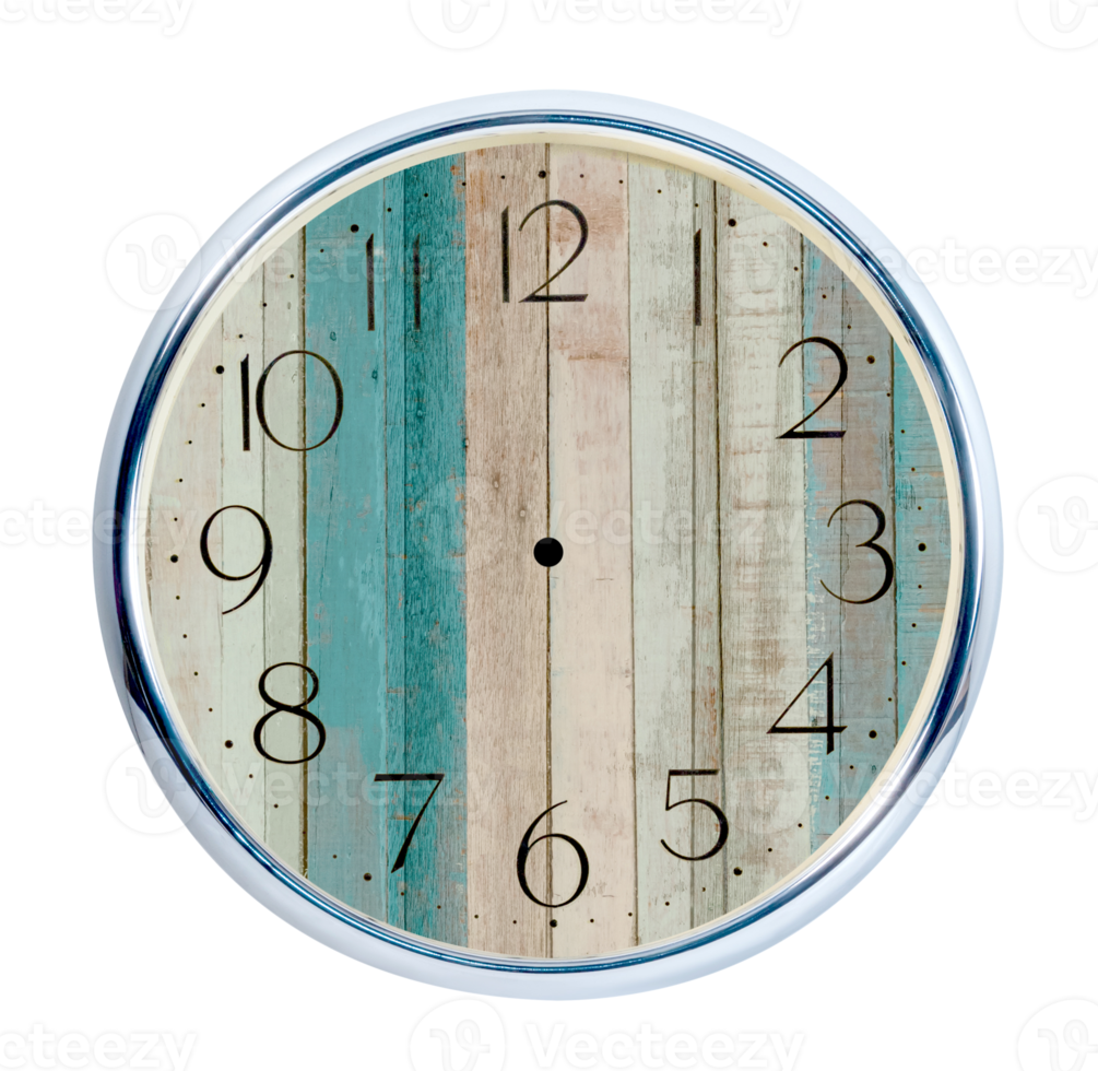 Create a Clock with wood background Isolated png