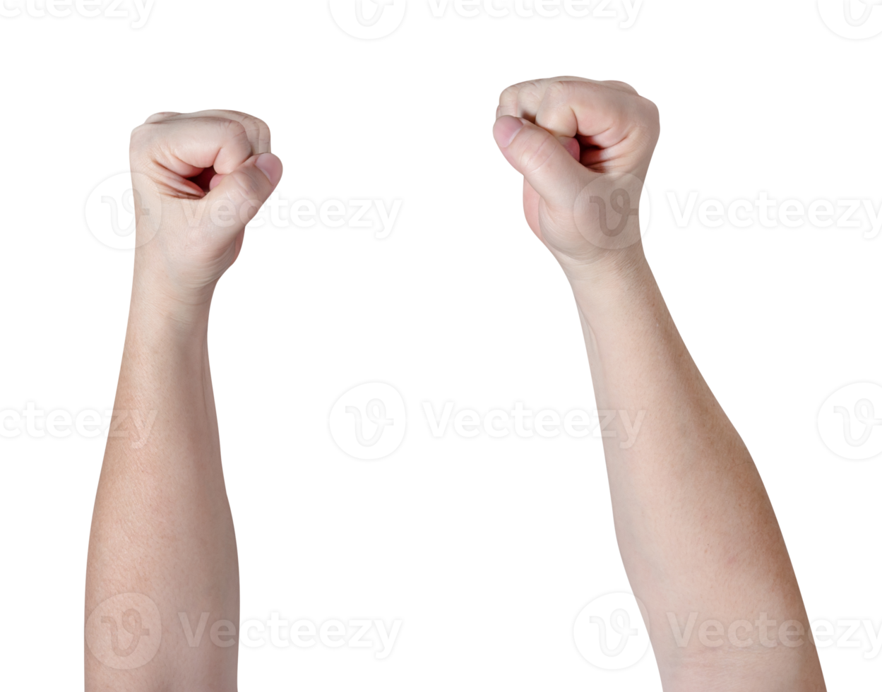 fists handful strong  isolated on white background,clipping path png