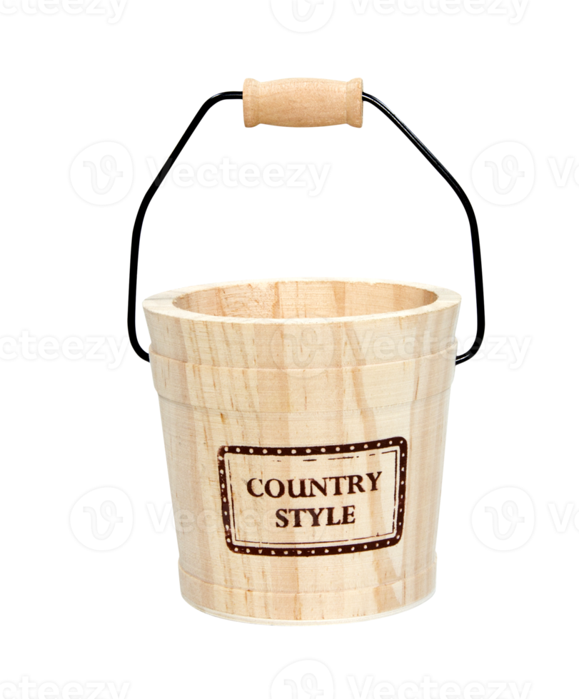 Wooden bucket isolated png