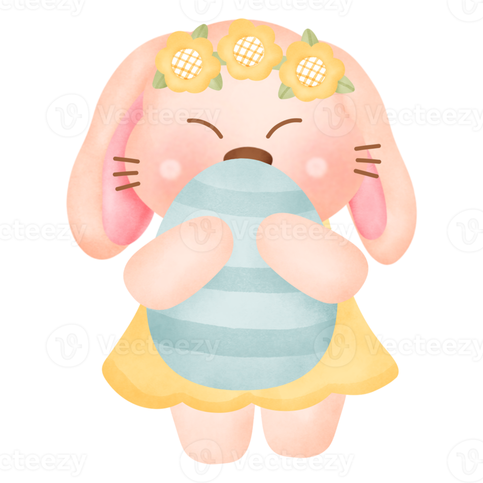 watercolor Easter rabbit. png