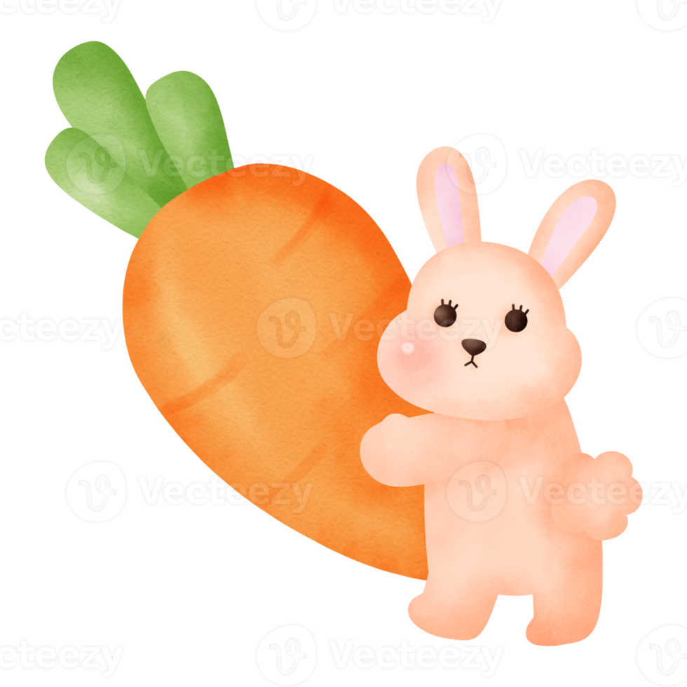 aquarelle Pâques lapin png