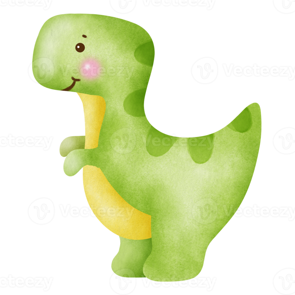 schattig dinosaurus clip art in waterverf stijl . png