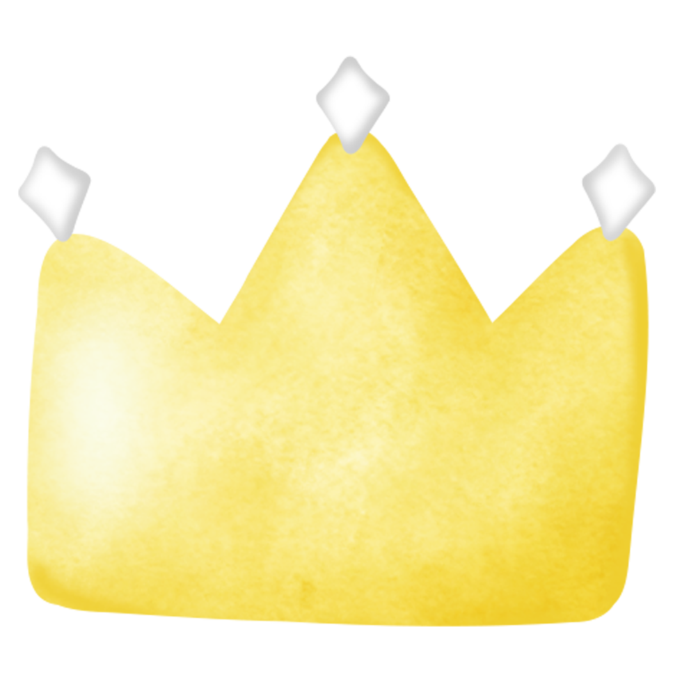 Watercolor crown illustration clipart. png