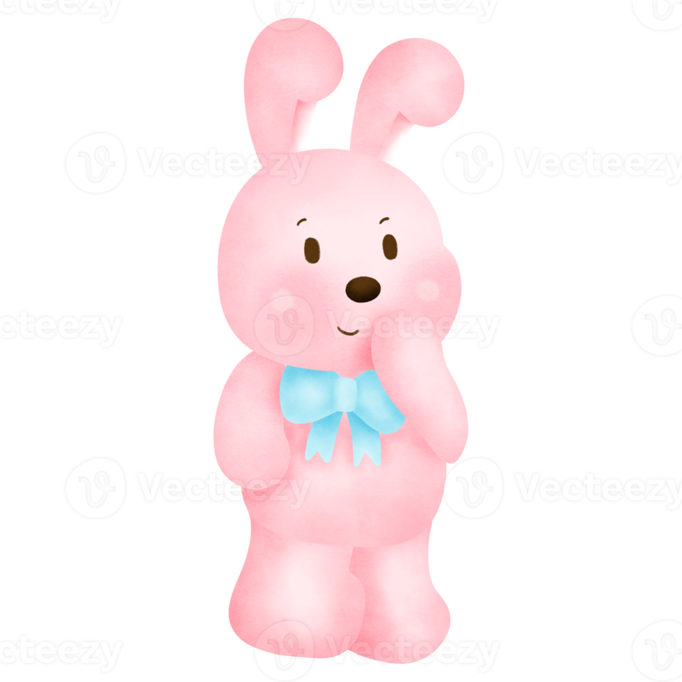 Watercolor Easter bunny png